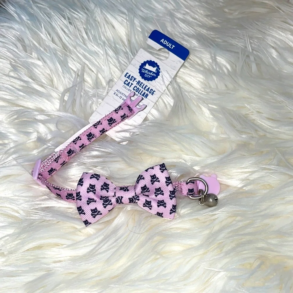 🎀💙NWT Pink and Blue Bow Tie Breakaway Adult Cat Collar
